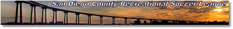 San Diego County Recreational Soccer League banner